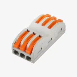 CH-813 0.08–2.5mm² SPL-3 Pole Wire Connector with Spring Lock Lever for 3-Wire Line Connection - 220V, 32A image 1