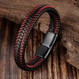 Leather Silver Bracelet-image-35