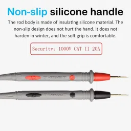 republic Multimeter Test Leads Kit with Alligator Clips and Plunger Test Wire, Silicone Material Resistant to high Temperature and Low Temperature, Hooks Test Probes 1000V 20A CAT III, Pointed Digital Multimeter image 5