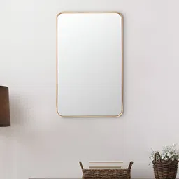 Home Centre Reflection Beige Rectangular Wall Mirror-15