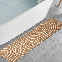 Home Centre Beige & White Printed Bath Runner-35