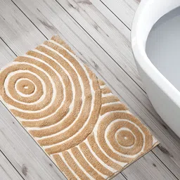 Home Centre Beige Printed 240 GSM Anti-Skid Bath Rug-image-76