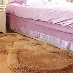 Shopgallery Brown Embossed Heart Shaped Strong & Durable Floor Runner-image-35