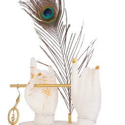 fashiyanoo Polyresin Krishna Murli Hand Statue for Home Decorative Gift Item Decorative Showpiece - 18 cm-picture-49