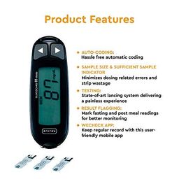 Arkray Max Glucocard 01 Mini Blood Glucometer with FREE 20 Strips+10 Lancet | Japanese Technology | With Warranty image 3