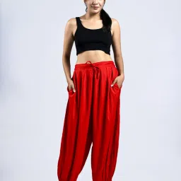 Solid Rayon Women Harem Pants-image-26