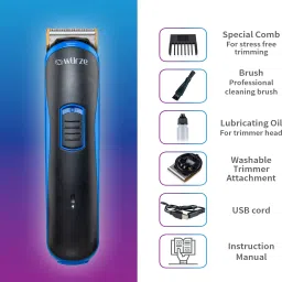 wurze WZ-1903A(Blue) Trimmer 30 min Runtime 5 Length Settings image 3
