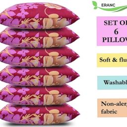 LUXURY Polyester Fibre Abstract Sleeping Pillow Pack of 6-image-28