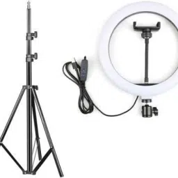JAMMY ZONES Big Selfie Ring Light 10" with 7ft Tripod Stand for video,Reels Studio J77 Ring Flash-picture-22