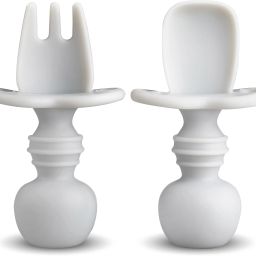 Baby Weaning Spoon & Fork Set, Chewable Silicone Utensils- Food Frade Silicone-23