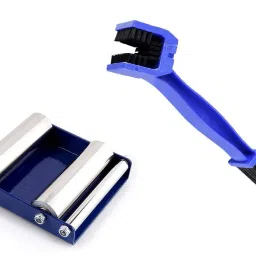 Portable Wheel Roller Motorbike Accessories Small for All Bikes with Motorcycle Chain Cleaning Brush Combo-22