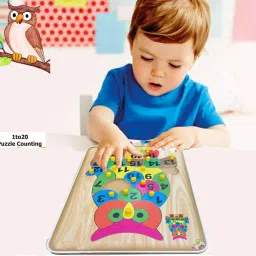 Counting learning toy, Number Puzzle Math 1234 Learning board Peg Puzzle game-21