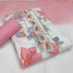 Unstitched Cotton Blend Salwar Suit Material Printed-image-8