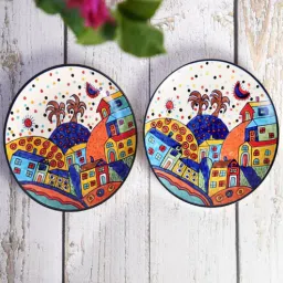 freakway (Set of 2) Hut Dining Hand-Painted Premium Stoneware Ceramic 10-inch Dinner Plate-picture-5