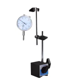 Dial Indicator Gauge 0-10mm/0.01mm High Accuracy Dial Indicator Micrometer Precise Concentricity Measurement Instrument Tools with Flexible Magnetic Stand Table Scale Indicators Tools Dial Indicator-24