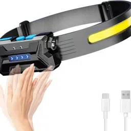 USB Rechargeable Headtorch Light For Emergency and Outdoor with Smart Sensor 7 hrs Torch Emergency Light-20