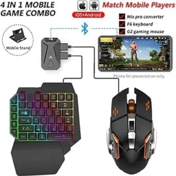 EXtreme Bluetooth Gaming Keyboard Mouse Convertor For Smartphone 4 in 1 Combo 64 GB with All Games-13