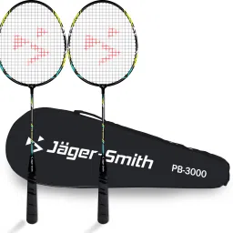 PB 3000 Combo with Full Cover Black Strung Badminton Racquet-image-15