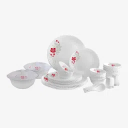 Pack of 37 Opalware Dazzle Scarlet Bliss Dinner Set-2