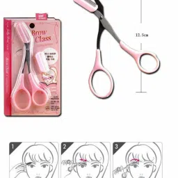 delidge Mini Brow Class Cutting Scissors Easy-to-use Women Eyebrow Trimmer With Comb Cutting Scissors image 5