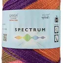 Ganga Spectrum 100% Acrylic Yarn, Hand Knitting Multicolour (SPT010, 200 Gram)-image-13