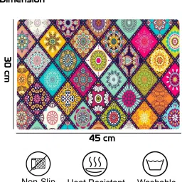 loomantha Rectangular Pack of 6 Table Placemat image 3