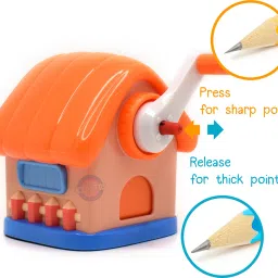 kiditos 8602 Home Shaped Pencil Sharpener Machine with Removable Tray Sharpener image 4