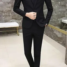 trulyfeb Men SLIM FIT Solid Suit-picture-18