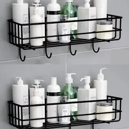 Mounted Storage Organizer for bathroom/living Hall Iron Wall Shelf-16