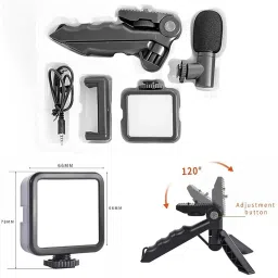 CHG Vlogging Kit 4 in 1 Portable Video Shooting Set Monopod Kit image 4
