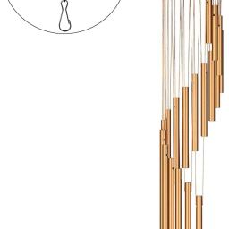 15 Aluminum Tubes Rotate Wind Chimes Tube Tones Magical Sounds Home Decoration Aluminium Windchime-image-71