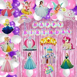 Pink Birthday Decorations Balloon Kit 1st Birthday Princess Decoration for Girls-image-32