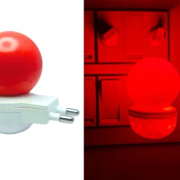 h decor 0.5 W Basic Round Plug & Play Night Bulb image 3