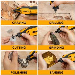 ingco Mini Die Grinder Kit with Variable Speed Mini Die Grinder Kit with Variable Speed Rotary Tool image 5