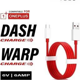 Supervooc Type C 1.5 A 1 m Copper, Braiding USB Type C Cable 8 A 1 m TPE 80W Compatible Data Sync Fast Charging Cable Supports Dash/Warp Charging (Compatible with Compatible for One Plus 12/11/10/9/8T/8pro/7Pro/ 7T Nord & All Type C Devices, Red, One Cable)-0