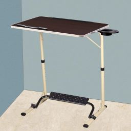 XL Pro Table Mat Finish Engineered Wood Top Steel Frame Multipurpose All-in-One Wood Portable Laptop Table-image-43