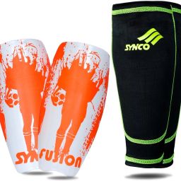 Fusion Shin Guard with Sleeve Combo, 1 Pair Shin Guard, 1 Pair Sleeve, Football Shin Guard-image-25