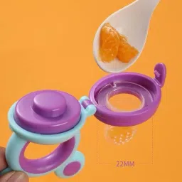 smiley mia Baby Fresh Food & Fruit Feeder/Nibbler Pacifier Silicone | Extra Silicone Mesh Teether and Feeder image 3
