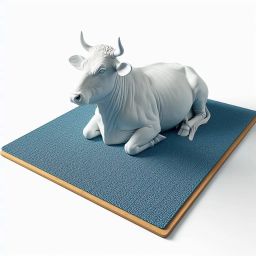 COW Feeding Waterproof Rubber mat BPA Free for Cow, Buffalo, BLACK Cow, Dog, Cat, Guinea Pig, Tortoise Pet Mat-70