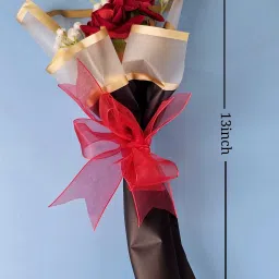 1 Pcs Valentine Bouquet with Artificial Flowers for Gifting purpose Multicolor Rose Artificial Flower-27