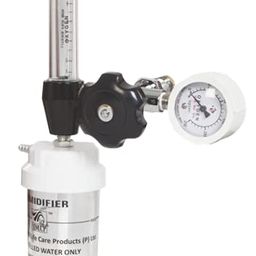Rilekh Flow Meter With Bottle Oxygen Cylinder Regulator with Flowmeter and Hard Humidifier Bottle Fine Adjustment Valve with Rota-Meter & Humidifier Bottle image 2
