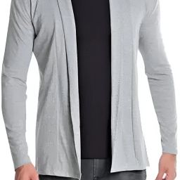 Men Jacket Style Full Sleeve Grey Shrug-image-31