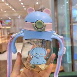 Little Baby Sipper/ Sippy Cup 300ml, Anti-Spill Soft Silicone Straw, 6m+-image-73