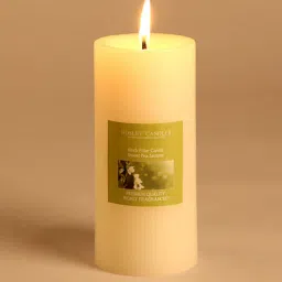 hosley Sweet Pea Jasmine Aroma Wax Pillar Candle-picture-46