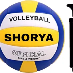 Super soft synthetic volleybal (size - 5) with air pump Volleyball - Size: 5-picture-17