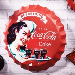eazywagon Red Metal Coca-Cola Wall Decor-picture-46