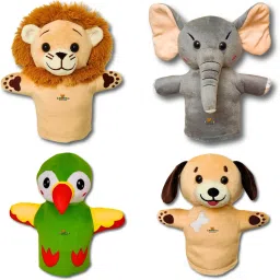 Storytelling Hand Puppets | Lion, Elephant, Dog & Parrot Puppets | Animal & Bird Hand Puppets-16