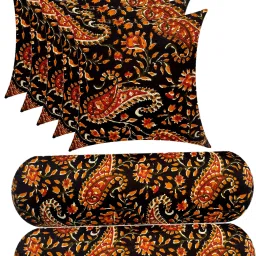 Microfibre Floral Bolster Pack of 7-image-55