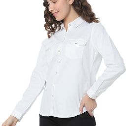 spykar Women Regular Fit Solid Spread Collar Casual Shirt-picture-34