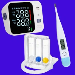 Balson Rechargeable Blood Pressure Monitor with Talking Guidance + Three-Ball Lung Exerciser for Respiratory Care & Digital Thermometer I Bp Monitor-20